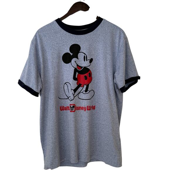Disney Men's Size Extra Large  Mickey Mouse Heather Blue Short Sleeve T Shirt - Picture 1 of 8